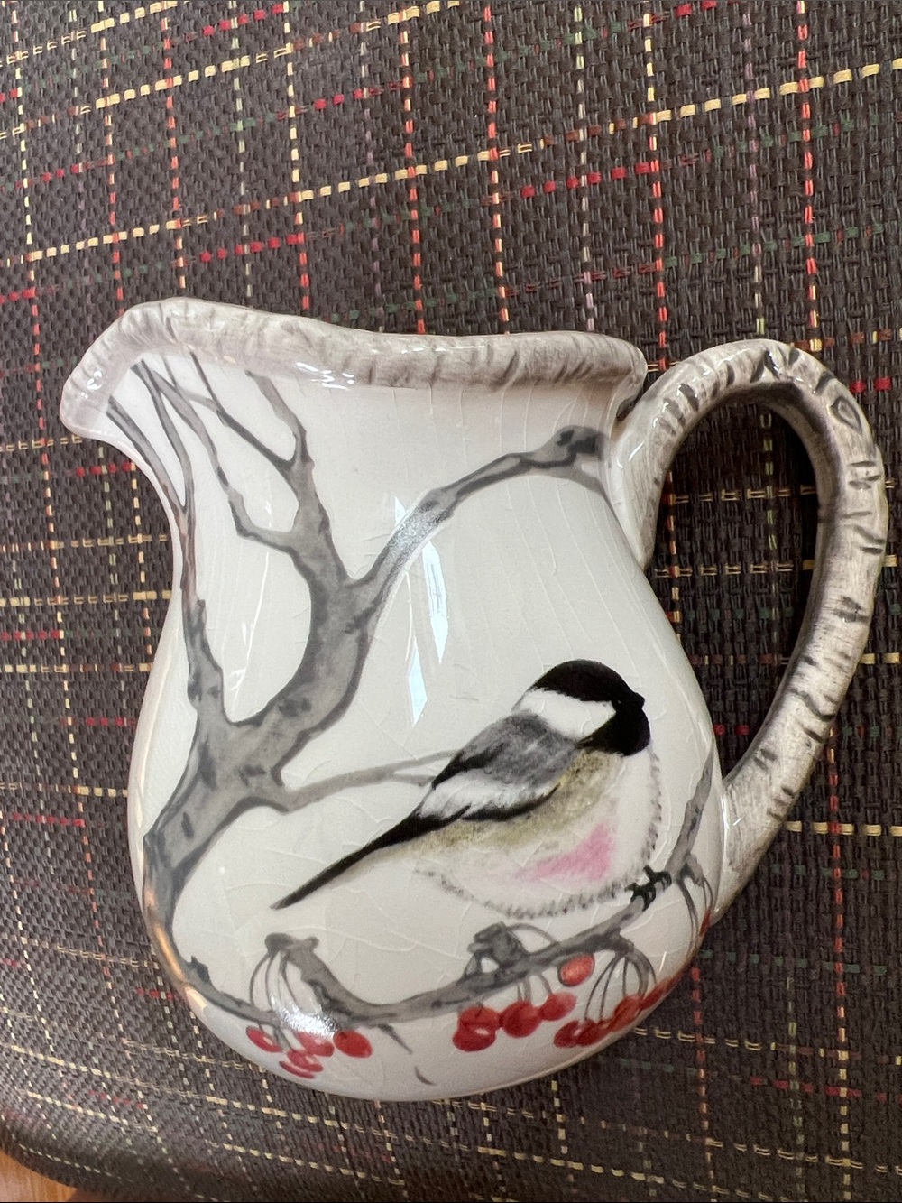 Kate Williams Winter Chickadee Pattern by Global Design Connection CoffeeCreamer